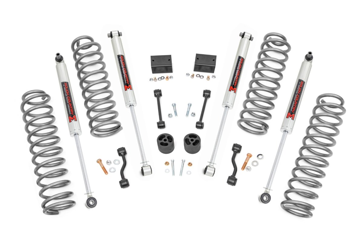 Jeep Wrangler Unlimited Suspension Lift Kit - Front + Rear - Rough Country - 2.5 Inch Lift Kit - '18-'23